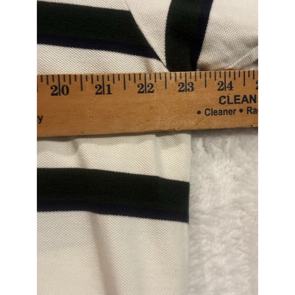 Vintage Polo Ralph Lauren Men's XL Shirt‎ Striped White Short Sleeve Preppy Logo